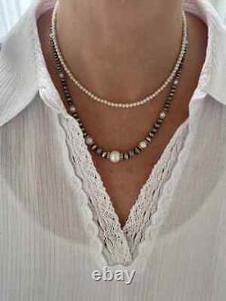 10mm Graduated White Pearl & Sterling Silver AAA Grade Formal Elegant Necklace