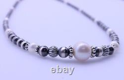 10mm Graduated White Pearl & Sterling Silver AAA Grade Formal Elegant Necklace