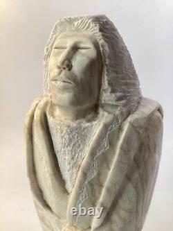 11 Carved Native American Navajo Indian Sculpture Signed Tjze stone (G3)
