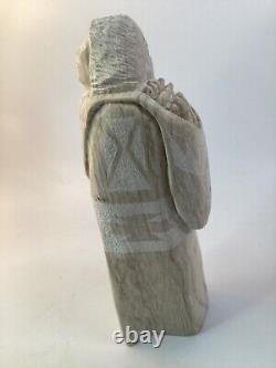 11 Carved Native American Navajo Indian Sculpture Signed Tjze stone (G3)