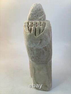 11 Carved Native American Navajo Indian Sculpture Signed Tjze stone (G3)
