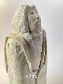 11 Carved Native American Navajo Indian Sculpture Signed Tjze stone (G3)