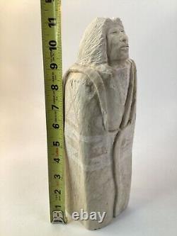 11 Carved Native American Navajo Indian Sculpture Signed Tjze stone (G3)