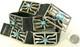 13ozt Trudy Parker Navajo Concho Belt Tufa Cast Sterling Silver Turquoise Buckle
