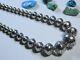 16 Navajo Pearls Stamped Sterling Silver Wild Goose Moon 8-18mm Necklace