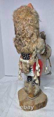 18 Native American Wood Figure Navajo Kachina Wolfman Wolf Irene Mcbrown
