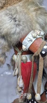 18 Native American Wood Figure Navajo Kachina Wolfman Wolf Irene Mcbrown