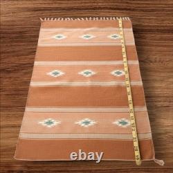 1930s Navajo Wool Rug Horse Blanket Weaving Native American Eye Dazzler 41 X 29