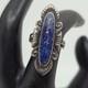 1.4 Navajo Native American Sterling Silver Lapis Lazuli Ring Size 7.75