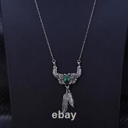 20 Native American Navajo Jeff Largo sterling silver 925 necklace feather