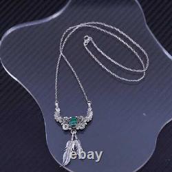 20 Native American Navajo Jeff Largo sterling silver 925 necklace feather