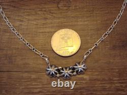 21 Native American Sterling Silver Star Chain Necklace by Lewis