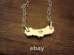 21 Native American Sterling Silver Star Chain Necklace by Lewis