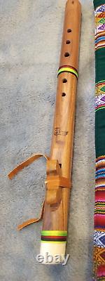 3 Native American Style Flute Rug Navajo Pattern Bone /ivory Carved New