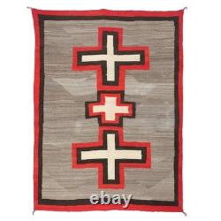4×6 Ft Gray Navajo Wool Kilim Rug Native American Style Southwest Aztec Area Rug