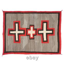 4×6 Ft Gray Navajo Wool Kilim Rug Native American Style Southwest Aztec Area Rug