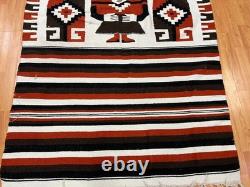 4' x 7' Native American Navajo Flat Weave Oriental Rug Hand Made