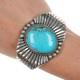 6.5 Ernest Bilagody Navajo Silver And Turquoise Cuff Bracelet