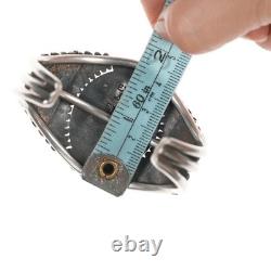 6.5 Ernest Bilagody Navajo silver and turquoise cuff bracelet