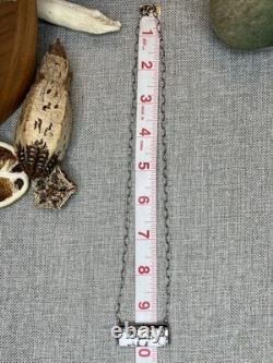 925 Sterling Silver Native American Navajo Made Tia Long Wildhorse Bar Necklace 925 Sterling Silver Native American Navajo Made Tia Long Wildhorse Bar Necklace