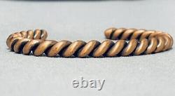 Amazing Vintage Native American Navajo Copper Twist Bracelet