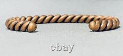 Amazing Vintage Native American Navajo Copper Twist Bracelet