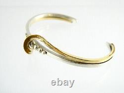 Andy Marion Sterling Silver 1/20 12KGF Cuff Bracelet Native American Navajo 925