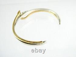 Andy Marion Sterling Silver 1/20 12KGF Cuff Bracelet Native American Navajo 925