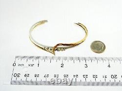 Andy Marion Sterling Silver 1/20 12KGF Cuff Bracelet Native American Navajo 925