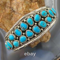Anita Whitegoat Navajo Native American Sterling Turquoise Bracelet For Women