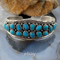Anita Whitegoat Navajo Native American Sterling Turquoise Bracelet For Women