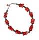 Antique Native American Navajo 128 Grams Coral And Silver Chocker Necklace