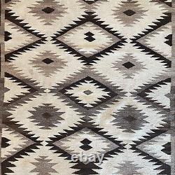 Antique Navajo Hand-Woven Wool Native American Indian Rug Blanket 69x41