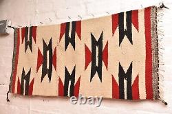 Antique Navajo Rug Native American Indian Textile Weaving 37x17 VIntage