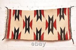 Antique Navajo Rug Native American Indian Textile Weaving 37x17 VIntage