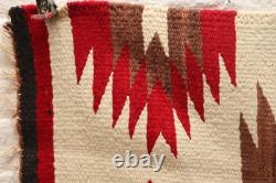 Antique Navajo Rug Native American Indian Weaving 34x17 Textile Vintage