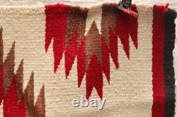 Antique Navajo Rug Native American Indian Weaving 34x17 Textile Vintage