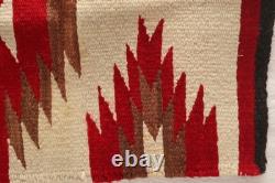 Antique Navajo Rug Native American Indian Weaving 34x17 Textile Vintage