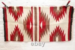 Antique Navajo Rug Native American Indian Weaving 34x17 Textile Vintage