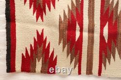 Antique Navajo Rug Native American Indian Weaving 34x17 Textile Vintage