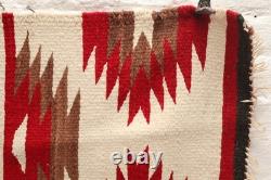 Antique Navajo Rug Native American Indian Weaving 34x17 Textile Vintage