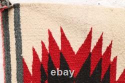 Antique Navajo Rug native American Indian Eye Dazzler 31x15 VTG Textile Weaving