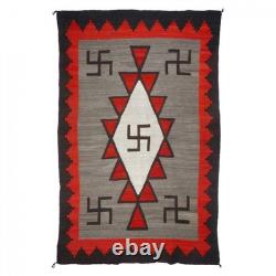 Antique Two Grey Hill Rug 5×8 Ft Native American Style Southwest Navajo Wool Rug