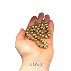 Antique Vintage Sterling Coin Silver Pawn Navajo Native Bench Bead Necklace 30g