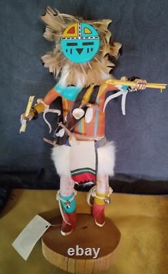 Awesome Old Native American Navajo Kachina, Raymond Parkett Excellent Coa