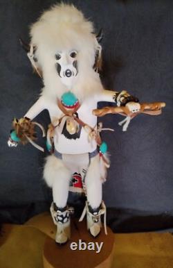 Awesome Old Native American Navajo Kachina, Raymond Parkett Excellent Coa