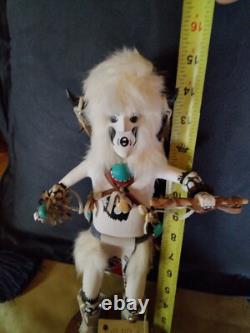 Awesome Old Native American Navajo Kachina, Raymond Parkett Excellent Coa