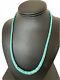 Blue Turquoise Heishi Sterling Silver Necklace Navajo Pearls Stab Graduated01850