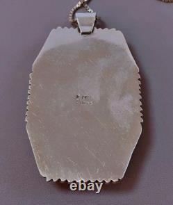 B. Chee Vintage Native American Navajo Turquoise Sterling Silver Necklace