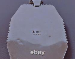 B. Chee Vintage Native American Navajo Turquoise Sterling Silver Necklace